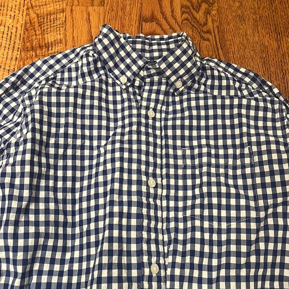 Crewcuts Boy’s Blue Plaid Button Down Size 12 - Picture 2 of 5